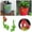Green, variant on Set Of 2 Resin Hanging Animal Figurines Planter Pot Huggers Terrarium Edge Home Garden Ornaments 2PCS
