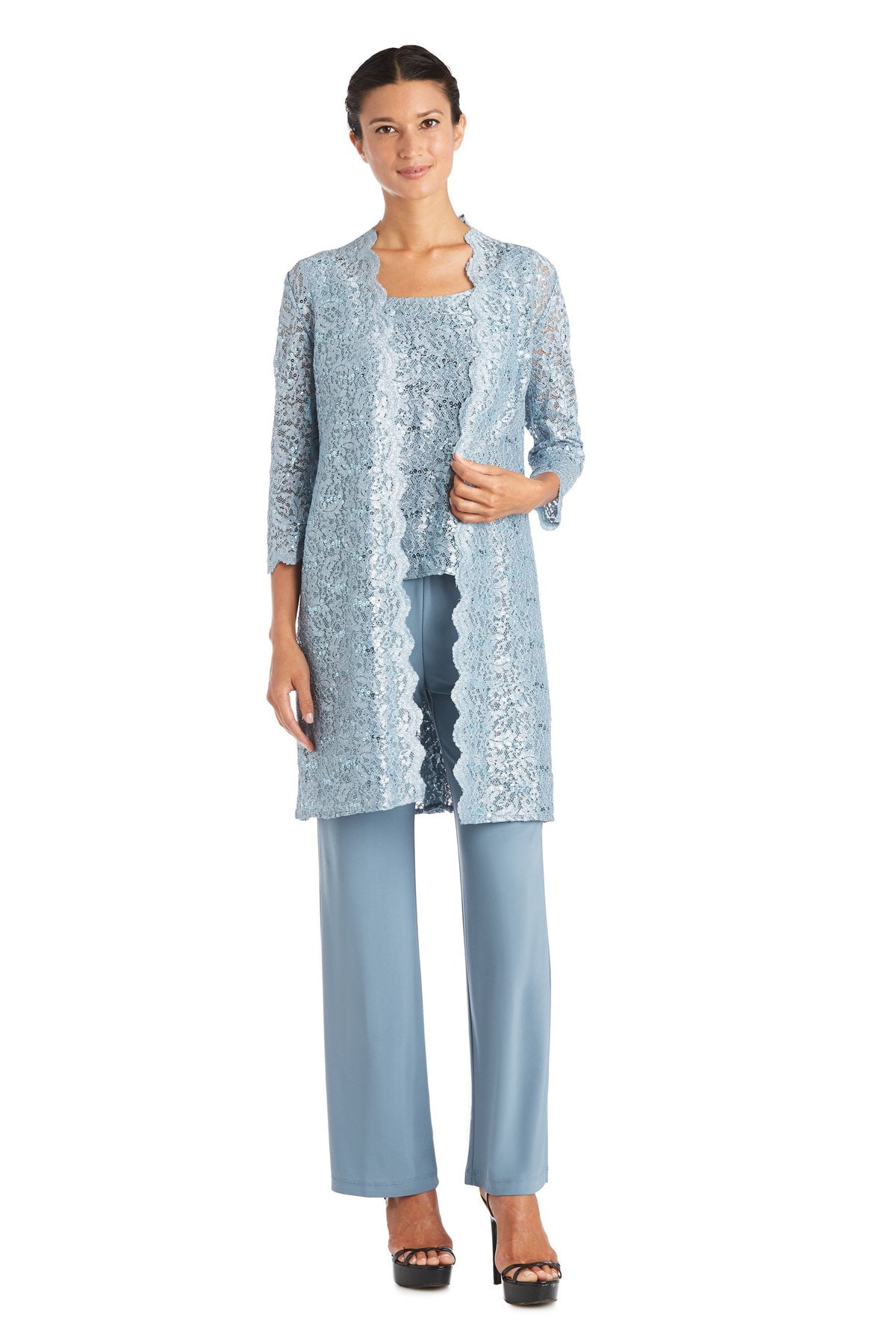pant suit with duster jacket