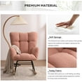 thumbnail image 3 of Rocking Chair Nursery Teddy Upholstered Glider Rocker High Backrest Nursery Rocker Comfortable Stylish Accent Armchair for Living Rooms Bedrooms Offices, 3 of 7