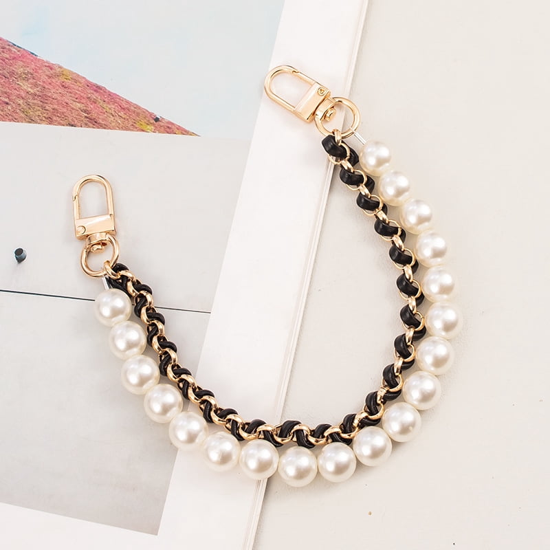 NS Style Short Woven Pearl Phone Lanyard - New Creative Beaded Phone Strap
