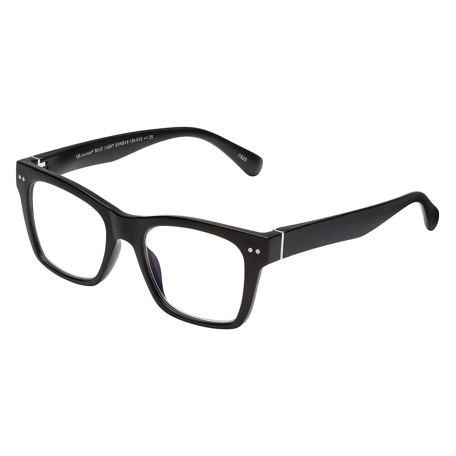 SAV VK Couture Blue Light +1.50 Reading Glasses Matte Black (EVKB13)