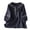 Navy 02, variant on 3/4 Length Sleeve Womens Tops Bohemian Floral Embroidered Collar Blouse, Loose Puff 3/4 Sleeve Half Button‑Front A-line Top, Relaxed High‑Low Curved Hem Shirt Womens Tops