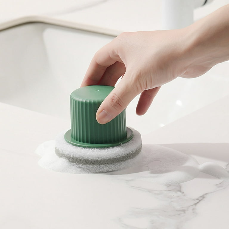 Multi-function Cleaning Sponge With Handle, Household Cleaning