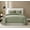 Green, variant on Brooklyn Loom Woven Texture Cream Full/Queen 3 Piece Comforter Set, Solid Color Themed, Oeko-TEX Certified Confidence