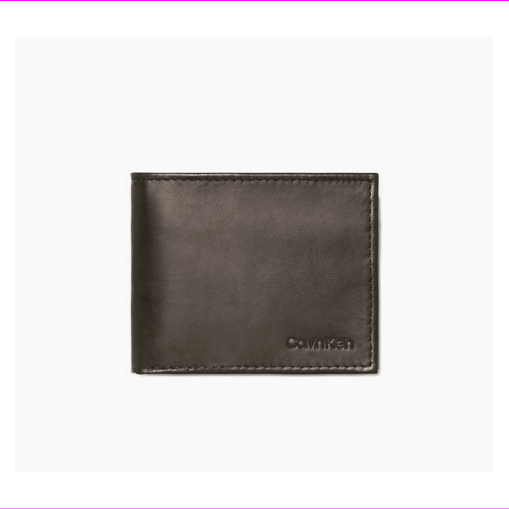 Calvin Klein Men's Marbled Leather Aviator Wallet 