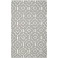 thumbnail image 4 of SAFAVIEH Dhurrie Slater Geometric Moroccan Wool Area Rug, Grey/Ivory, 9' x 12', 4 of 5