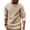 Khaki, variant on Men's Waffle Knit Crew Neck Pullover Sweater Long Sleeve Casual Solid Color Top