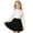 1#Black66, variant on Little Girls Relaxed Skirt Elasticated Waist Box Pleat School Uniform Casual Daily Wear Skirts