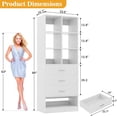 thumbnail image 4 of iSunirm 23.6'' Modular Closet System with 3 Drawers and 6 Cube Storage, Freestanding Wood Walk-in Closet Organizers, White, 4 of 8