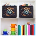 thumbnail image 6 of Yayeee Canvas Storage Basket with Handles for Shelves Fabric Bins Closet Organizer, Black Astronaut Record, 6 of 8