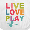thumbnail image 4 of Inktastic Live Love Play Violin Girls Baby Bib, 4 of 4