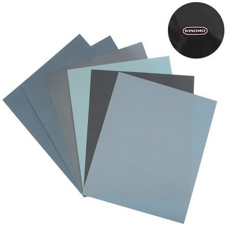ULTNICE Automotive Wet Sand Paper WINOMO 6Set Assorted Color Emery Silicone Carbide 28 x 23 in