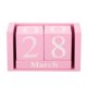 thumbnail image 3 of Calendario Perpetuo de Bloque de Madera Vintage Uxcell, Bloques de Exhibición de Mes y Fecha de Madera Reutilizables para Escritorio 3.7", Rosa, 3 of 5