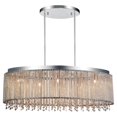 thumbnail image 1 of CWI Lighting Claire 5 Light Drum Shade Chandelier With Chrome Finish, 1 of 3