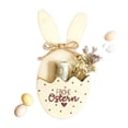 thumbnail image 4 of Wooden Easter Bunny Decoration, Rabbit Shaped Ornament with Pocket That Can Hold Gifts, Rustic Table Centerpiece for Spring Parties, Weddings, and Holiday Gatherings, 4 of 7