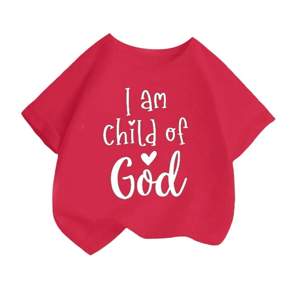 ibiyuan Girls T Shirts Size 10 Funny Short Sleeve Girl Tops Size 8 Girls Shirts Round Neck Heart Bow Basic Tees Trendy Birthday Outfit Shirts,6-8 Years