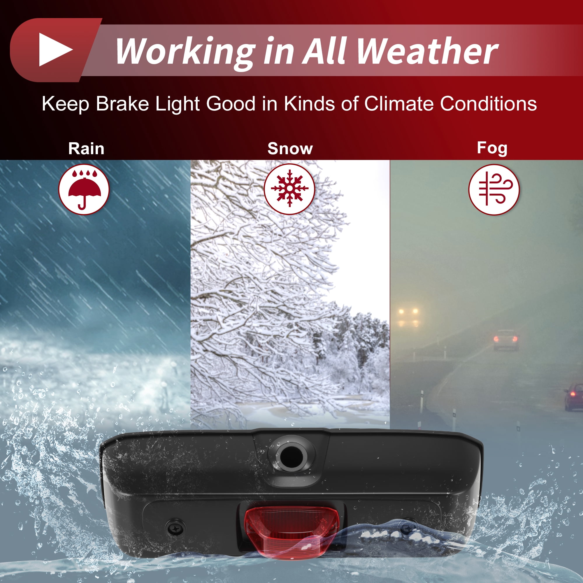 Unique Bargains LED Third Brake Light for Ram ProMaster 1500 2500 3500 2014-2022