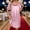 Dresses-700Pink, variant on Gamivast Party Dresses for Women Puff Sleeve V-Neck Shiny Cocktail Dress Soft Velvet Dress Solid Metallic Loose Fit Shimmer Night Out Club Holiday Prom