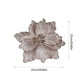thumbnail image 3 of Magnolia artificial con purpurina navideña | Flor de tela 3D artesanal con bordes brillantes | Decoración navideña duradera para árboles de Navidad, coronas, ventanas y chimeneas, 3 of 6