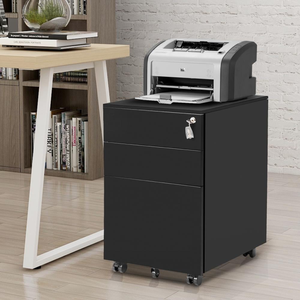 3 Drawer File Mobile Metal Lockable File Under Desk for