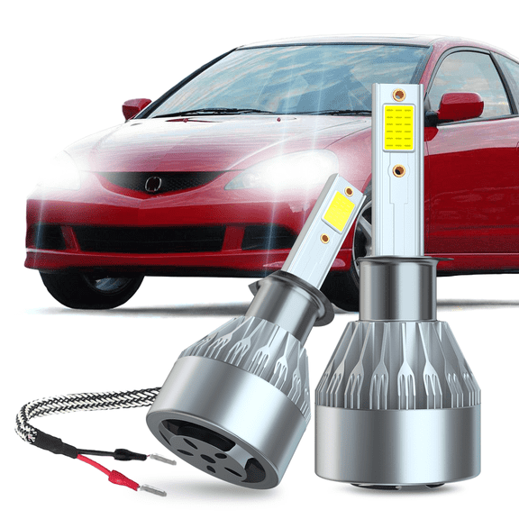 For Acura RSX 2002-2004 2005-2006 Low Beam - 2PCS H1 LED Headlight Bulbs Kit High/Low Beam 6000K