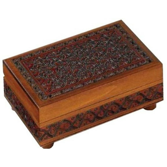 Handmade Wooden Puzzle Box Polish Linden Wood Secret Opening Keepsake Jewelry Box