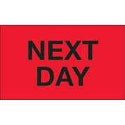 3 x 5 in. - Next Day Fluorescent Red Labels