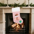 thumbnail image 6 of AuroraX Cute Stylish Plush Christmas Stocking Knitted Embroidered Stockings with 3d Santa Snowman and Reindeer 17" Candy Stocking Bag for Girls, 6 of 6