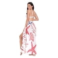 thumbnail image 3 of FORMRS Womens Long Sarong Beach Wrap Semi-Sheer Bikini Skirt Bathing Swimsuit Cover Up, Starfish Seashell, 3 of 7