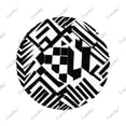 thumbnail image 3 of Black And White Geometric Patterns Polyester Universal Spare Wheel Tire Cover Wheel Covers for Trailer RV SUV Truck Camper, 3 of 5