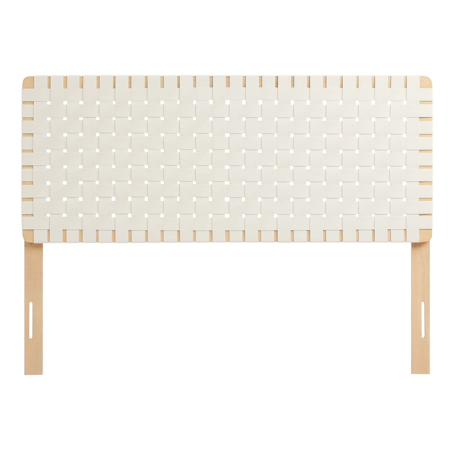 Sparta Weave Vegan Leather Full Headboard in Natural Beige