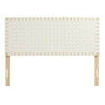 thumbnail image 3 of Sparta Weave Vegan Leather Full Headboard in Natural Beige, 3 of 8