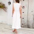 thumbnail image 4 of Gspmoly Robes d'Été, Robe d'Été Sans Manches Plissée pour Femme Aguichant à Col en V Robe Occidentale Robe de Cocktail Liquidation, 4 of 7