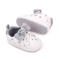 thumbnail image 6 of Otqutp Baby Soft Bottom Sneakers 0 to 12 Months Baby Boys Sneakers Girls Cute Bow PU Leather Lace Up Walking Shoes Flat Shoes, 6 of 7