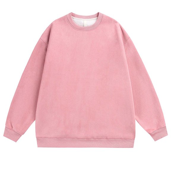 lulshou Mens Sweatshirt Solid Color Long Sleeve Crewneck Sweatshirt Casual Athletic Pullover Casual Daily Wear, XXXL
