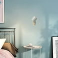thumbnail image 7 of FSLiving Battery Operated Wall Sconces Wireless White Metal Shade Wall Lamp Retro Design E26 Base LED Nightstand Wall Light Fixture for Corner Loft Corrider Entrance - 1 Light, 7 of 7
