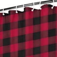 thumbnail image 3 of Red Black Plaid Checkered Pattern Shower Curtain 36"x72" ,Bathroom Decorative Shower Curtains Set with 12 Hooks,Modern Waterproof Washable Shower Curtain, 3 of 6