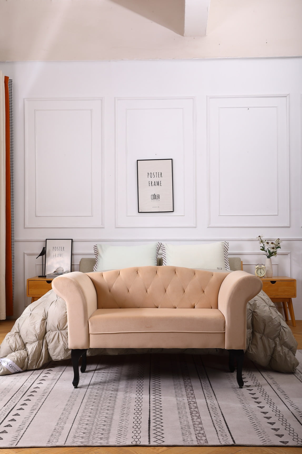 Loveseat Small Sofa Small Mini Room Couch TwoSeater Sofafor Small Space Office Studio Apartment