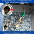 thumbnail image 4 of Manguito de goma para sifón de lavabo, 2 unidades, DN 30/40, para tubo de desagüe DN40 HT int. Tubos ext. de Ø 40mm y 1 ¼". Ø28-32 mm, junta de goma con tapón Ø45 mm, juntas de sifón de profundidad 25, 4 of 5
