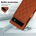 thumbnail image 5 of Case Wallet for Google Pixel 6a, [Wristlet & Crossbody Strap] RFID Blocking 5 Card Slots Stand [Shockproof TPU Shell] PU Leather Magnetic Flip Cover Compatible with Google Pixel 6a, Brown, 5 of 9