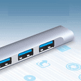 thumbnail image 3 of Hub Adaptador Multi-puerto BLOOSOM 4 puertos USB 3.0 Azul cielo, 3 of 4