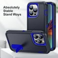 thumbnail image 5 of TECH CIRCLE For iPhone 15 Pro Max Case, Anti-Drop Hybrid Heavy Duty Protective Phone Cover Shockproof Rugged Military Bumper Tough Kickstand Cover for Apple iPhone 15 Pro Max 6.7" 2023,Blue, 5 of 8