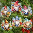 thumbnail image 3 of Garden Gnomes Decorative Wooden Clip-on Ornaments Set of 6 by G. Debrekht - Christmas Decor - 8090030C-S6, 3 of 10