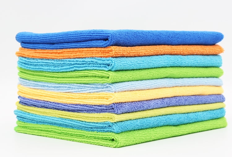 2pcs Green Microfiber Clean Cloth Towel Absorbent No Scratch Polish Detaile Rags 