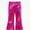 Hot Pink, variant on WAVSUF Girls Flare Pants Soft Comfort Lightweight Elastic Waist Fall Casual Party Trendy Pants Pink 7-8