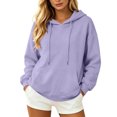 thumbnail image 4 of Enjoytime Hoodies for Women Back Wing Print Long Sleeve Pullover Hooded Sweatshirt Comfy Casual Fashion Clothing with Pocket, 4 of 7