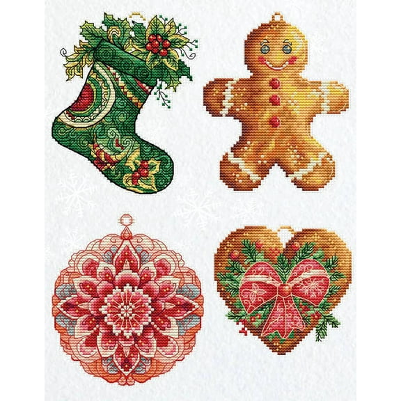 Winter Decorations JK043L Counted Cross-Stitch Kit