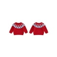 thumbnail image 2 of BemeyourBBs Toddler Baby Girl Boy Patriotic American Flag Sweater 4th of July Outfits Crewneck Long Sleeve Stars Pullover Warm Knit Sweaters Tops Spring Fall Winter Clothes, 2 of 9