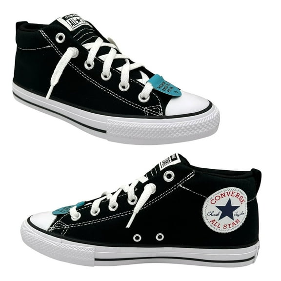 Converse Chuck Taylor All Star Youth Boys Girls Mid Top Sneaker Sz 7 Black-White