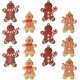 thumbnail image 1 of 12 Uds. De adornos de hombre de jengibre, decoraciones para árboles de Navidad, adornos para árboles navideños, etiqueta de regalo, 1 of 4